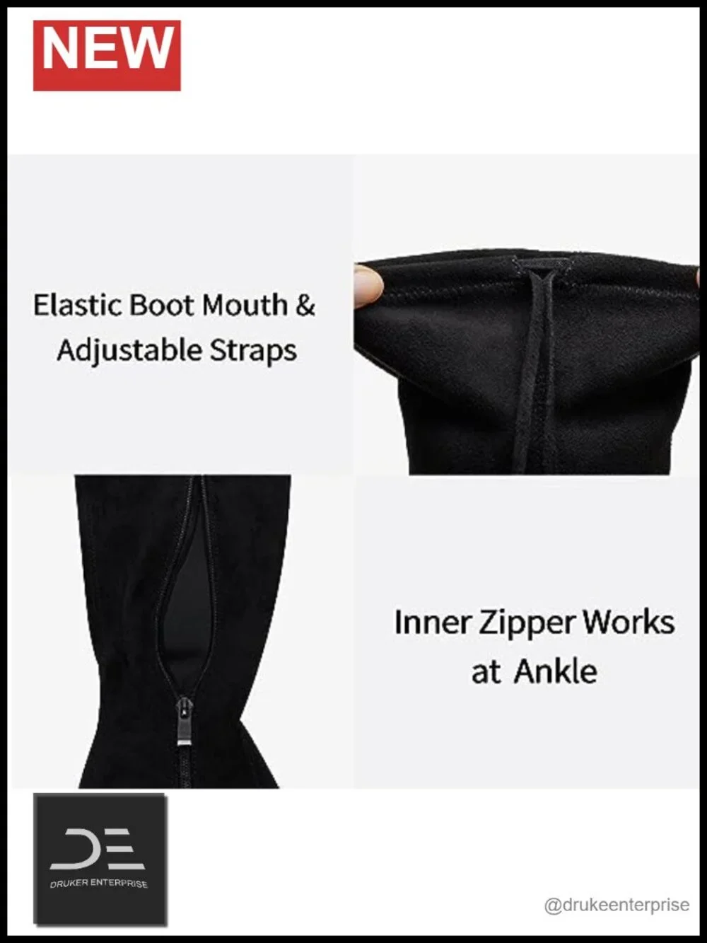 Suede Thigh High Boots with Block Heel